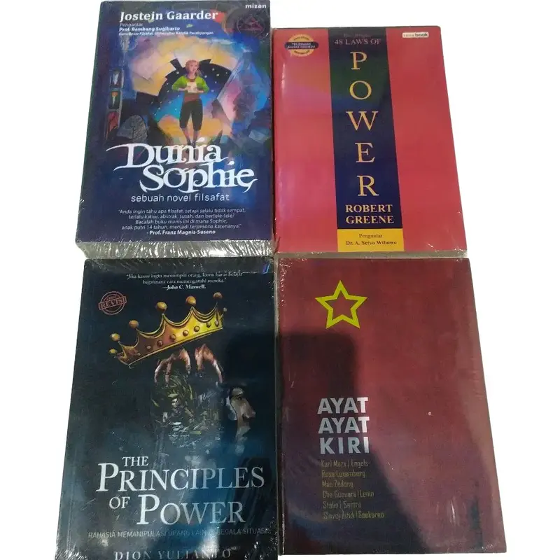 paket 4 buku 48 laws of power dunia sophie ayat ayat kiri the principles of power 0
