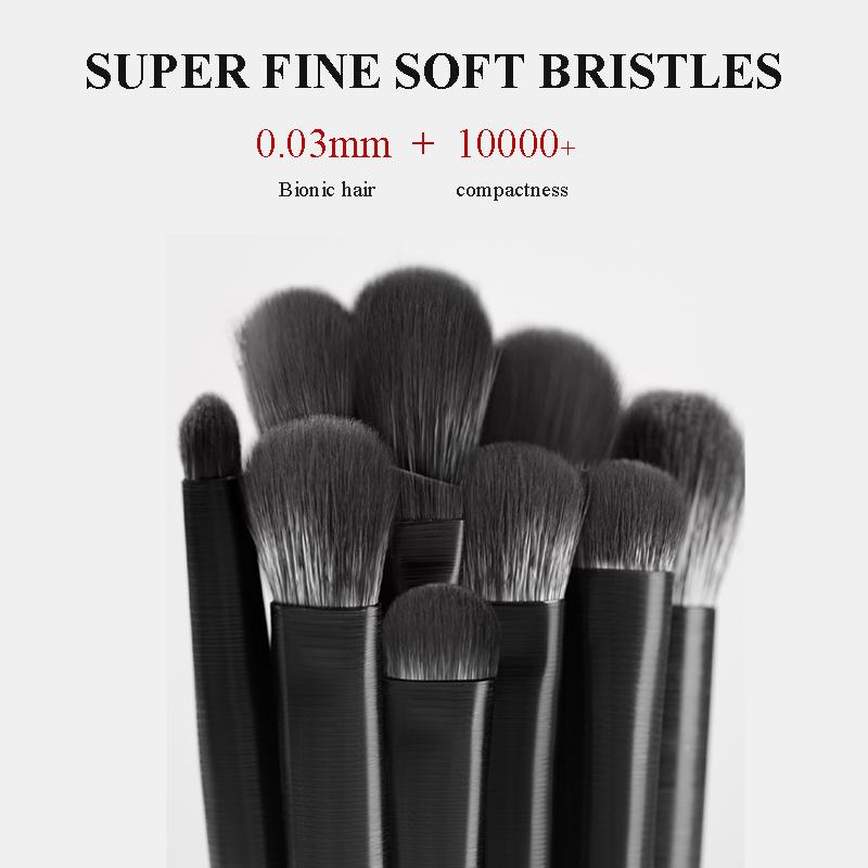 Bộ 10 cọ trang điểm chuyên nghiệp mềm mại 3