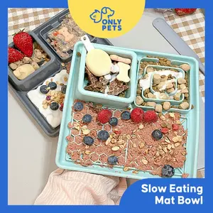 ONLY PETS Tempat Makan Anjing Anti Slip Silicone Dog Slow Eating Mat Bowl
