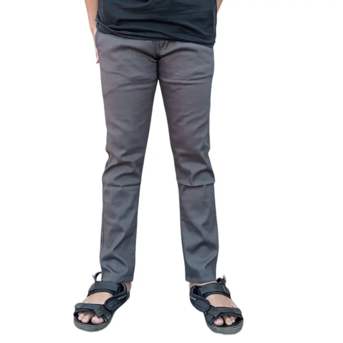 Celana Chinos Panjang Slimfit Melar Hitam Pria Semi Formal Casual Kantor - Navy