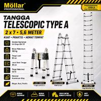 Gambar Mollar Tangga Telescopic Type A 2x7 5,6 M Double Teleskopik 2.8+2.8 MOLLAR A-XL Kuat Praktis Hemat Tempat dari Swalayan Murah Teknik Kota Semarang 1 Tokopedia