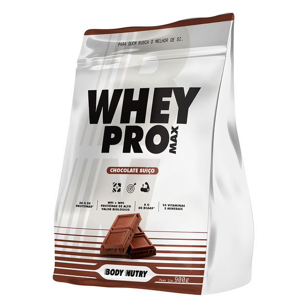 Whey Protein 900g Suplemento Alimentar Proteíco Para Aumento de Massa Muscular e Recuperação Pós-Treino - Body Nutry