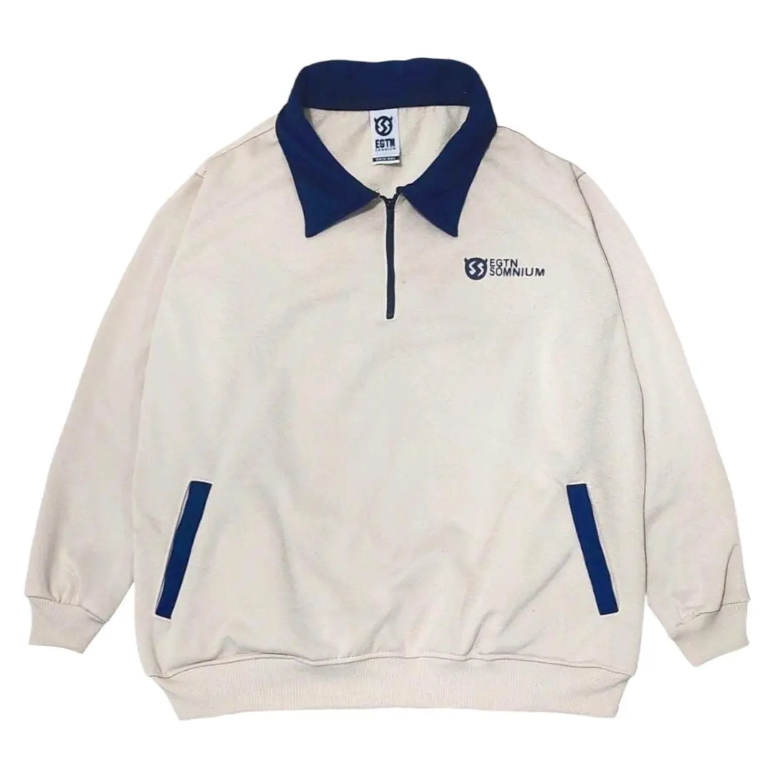 Sweatshirt Rugby Eghty nine -Sweeter Crewnek Rugby Kerah Hal Zipper Original Distro Bandung-Fashion Pria Wanita Terbaru
