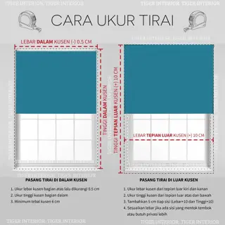 BCW Roller Blinds Blackout - Blok 100% Cahaya - Tirai Jendela - Tirai Gulung Jendela Curtain 2