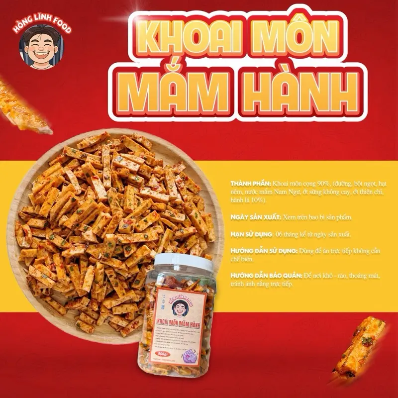Khoai Môn Mắm Hành - Hồng Lĩnh Food - Hủ 250gr/500gr