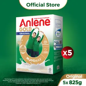 [PROMO 5 PCS] Anlene Gold 5X Susu Bubuk Dewasa Original 825g - Kuatkan Tulang, Sendi & Otot / Adult Milk Original / Dairy Milk