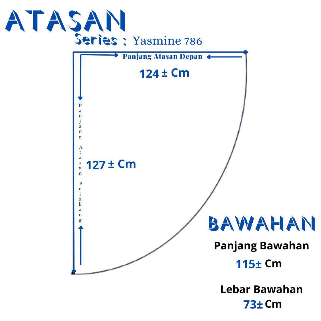 Arshaka 786 - Mukena Dewasa Mewah Sutra Santorini Silk Bunga Lux Laser Cut 2in1 Yasmine Series Arshaka