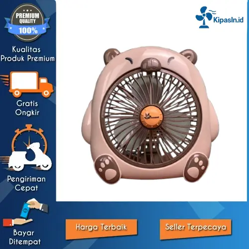 Kipas Angin Meja Karakter Capybara/Kipas Angin Meja Listrik 8inch SNI 2 Tingkat Kecepatan