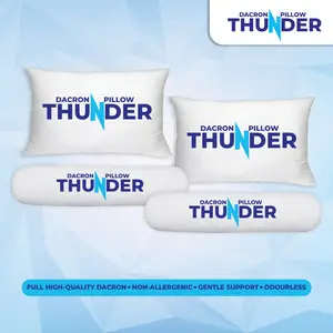 Hemat isi 4 ( Bantal / Guling ) Bantal Dacron Silicon Thunder uk Bantal 43 x 63 Panjang 78