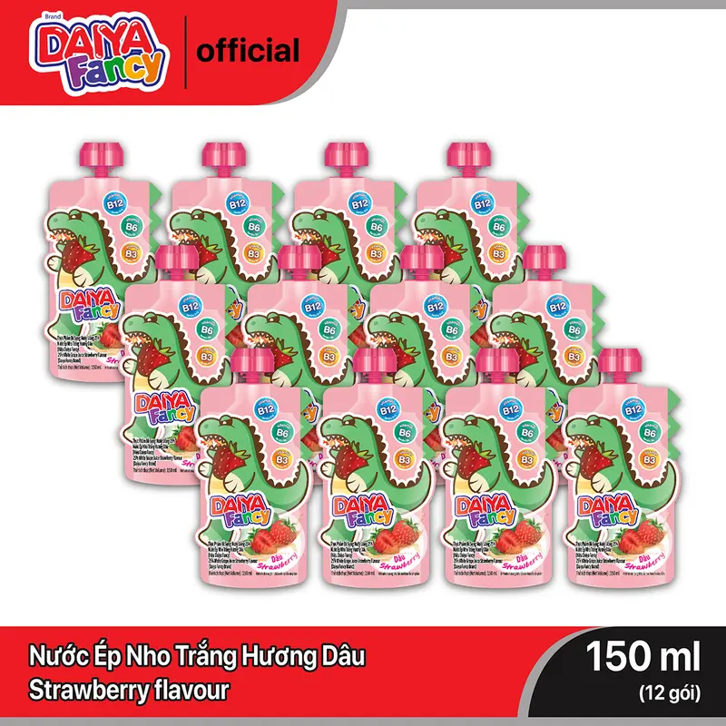 Nước Uống 25% Nước Ép Nho Trắng Hiệu Daiya Fancy 150ml VN (Hộp 12) 3