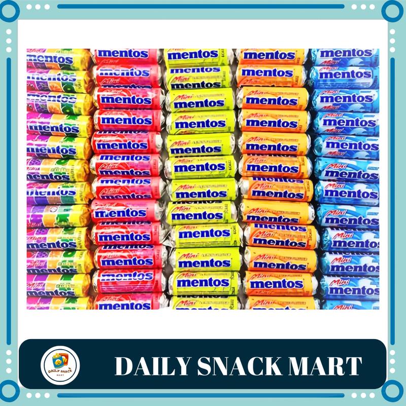 MINI MENTOS Roll Assorted Chewy Candy Sweets Mint/Strawberry/Orange ...
