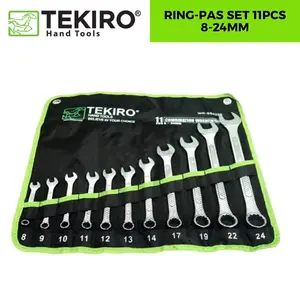 Tekiro Kunci Ring Pas 8-24 Mm Set 11 Pcs Kunci RingPas Set 11pcs 8-24mm Original Tekiro