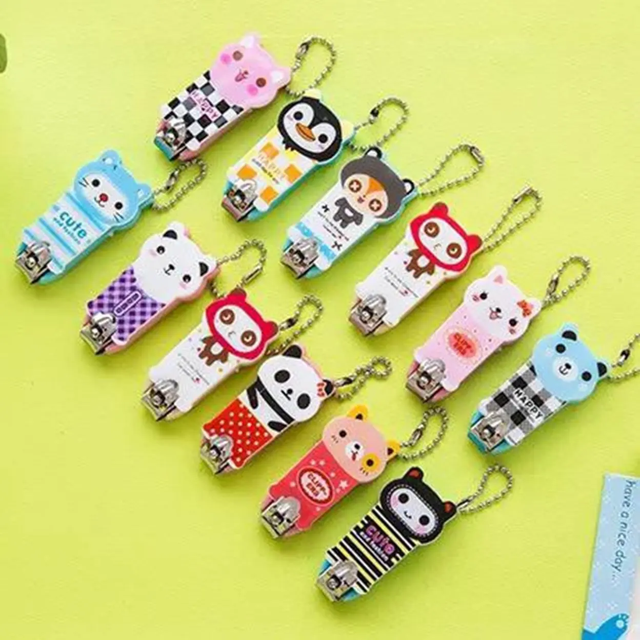 Gunting kuku bayi pemotong kuku anak Karakter manicure pedicure labubu kuku korea nail clipper meni pedi