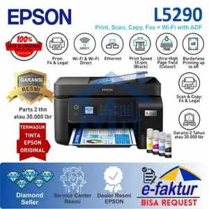 Printer EPSON L5290 L-5290 L 5290 Print scan Copy Wi-Fi Ethernet Pengganti L5190 L-5190 Garansi Resmi