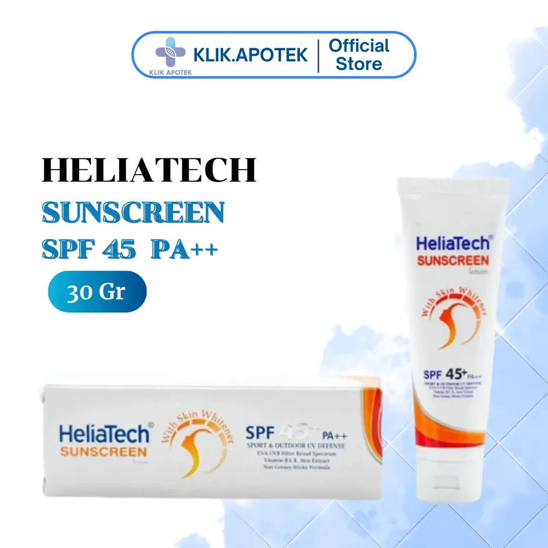 Heliatech Sunscreen Lotion SPF 45+ PA++ | Perawatan Wajah Dari sinar UV ...