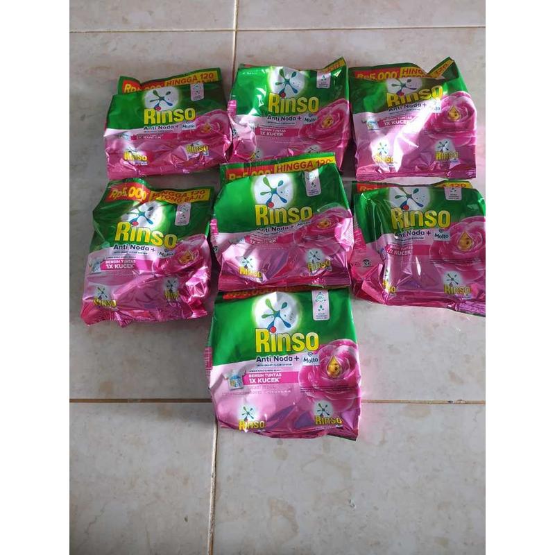 Paket Hemat 7 pcs Detergen Rinso Bubuk 5000an 195gr 1