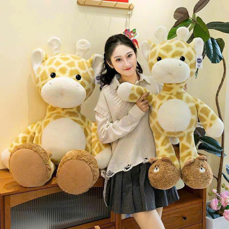 Gấu Bông Hươu Cao Cổ Dễ Thương,Quà Tặng Thú Nhồi Bông Con Hươu Cao cổ chân dài cao cấp size 40 70 90 120cm