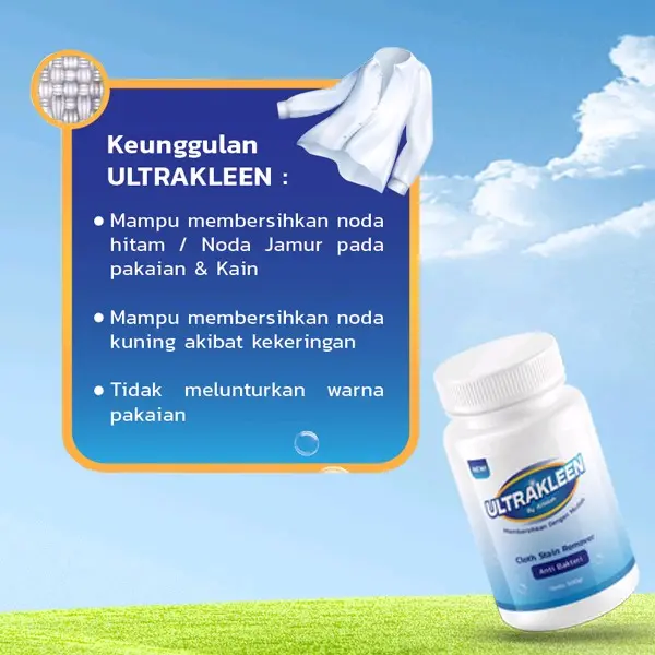Pembersih Pakaian  Ultrakleen Noda Jamur Membandel  Detergen Ajaib Pakaian Anti Bakteri 1