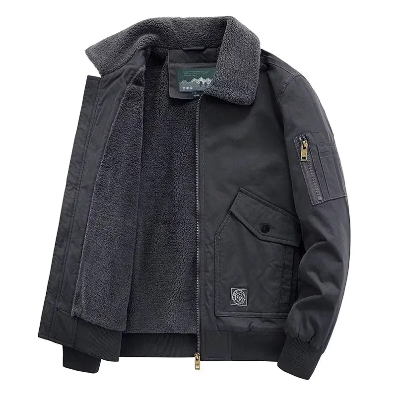 JAKET BOMBER DALEMMAN BULU BULAK BALIK/JAKET PRIA/JAKET MUSIM DINGIN/JAKET TERBARU HANGAT Cowok Keren Tebal Dewasa Panjang Casual Hitam Distro