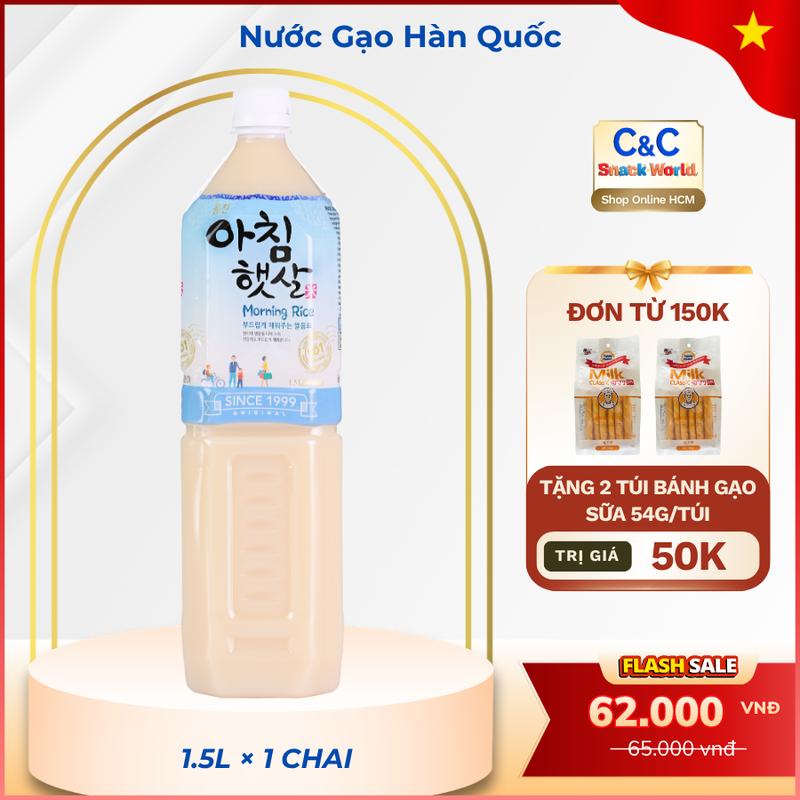 Woongjin Nước gạo buổi sáng Morning Rice - Chai 1.5L
