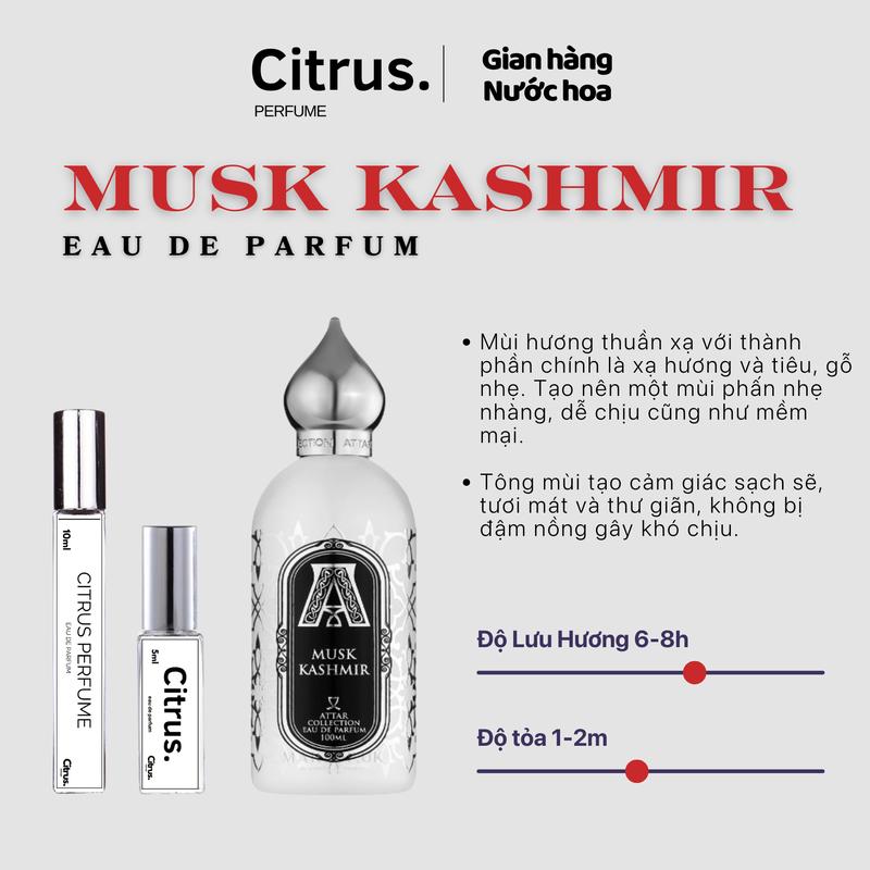 5 10ml Nước hoa Unisex MUSK KASHMIR Cosmetic Perfume Women Cosmetic Perfume Xịt Thơm