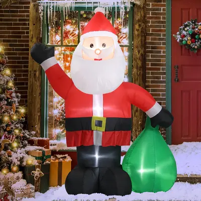 6.7FT Christmas Inflatables Santa Claus in Chimney, Blow newest Up Santa Claus