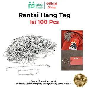Rantai Hang Tag Biji Lada isi 100 pcs Tali Kuku Hangtag Nikel Default Spesifikasi