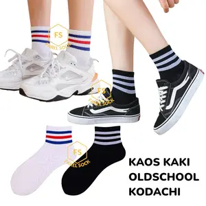 Paket 3 Pasang KAOS KAKI PENDEK OLDSCHOOL KODACHI BADMINTON Pria Wanita