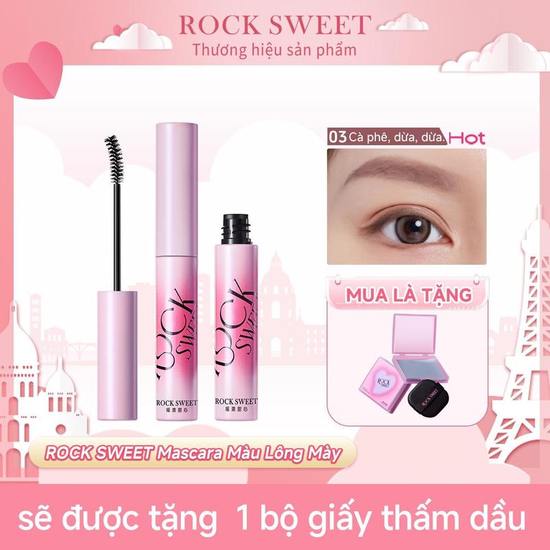  ROCK SWEET Mascara Màu Lông Mày RS 4 Sắc Thái Nóng Bỏng Cho Lông Mày Phồng Hàn Quốc Không Vón Cục Giữ Cả Ngày Phù Hợp Hoàn Hảo Với Mọi Màu Tóc 