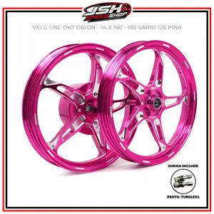 Velg CNC DKT ORION Set Depan Belakang 5 Palang Ring 14 X 160 - 185  Matic Vario 110 Vario 125 Vario 150 Mio Beat