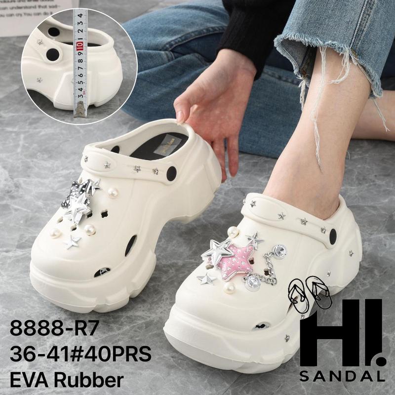 Sandal Baim Bangkok Eva Wedges Rubber / Sandal Wanita Wedges / Sandal Perempuan Jibbitz Classic / Sandal Baim Wanita Wedges / Sandal Eva Rubber Wanita / Sandal Wedges Import Wanita / Sandal Slop Wedges Wanita Perempuan / Sandal Baim Bakpao Slop Wedges 2