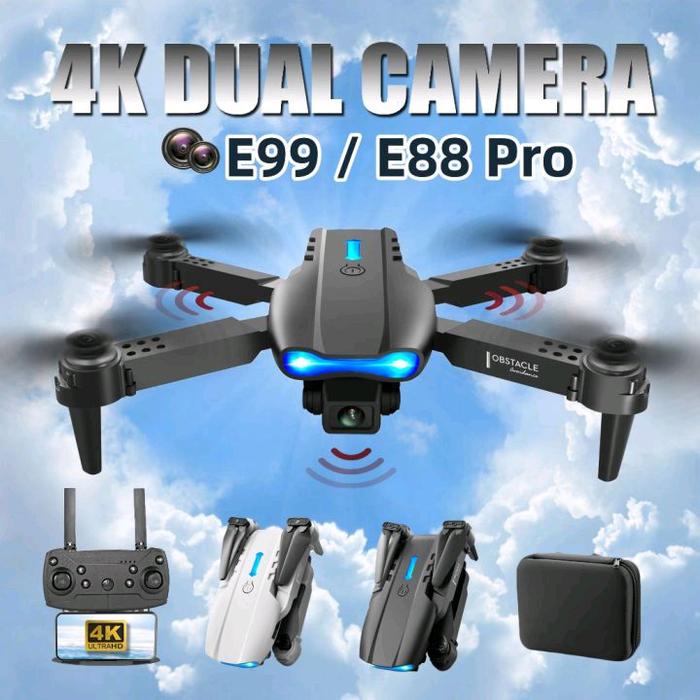 Jual DRONE E88 pro / E99 pro 4K HD dual camera shoot original indoor ...