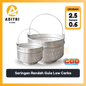 Saringan Kukusan Magicom Rendah gula (Low Carbo) UK.06 Liter - 2.5 Liter Bahan Aluminum Biasa Magiccom Nasi Kuning Panci