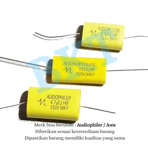 KAPASITOR AUDIOPILLER MKP 250V KUNING / Tahanan Tweeter 250volt 250v