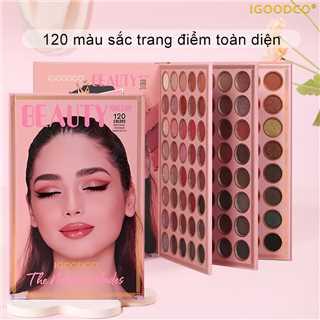 Bảng Phấn Mắt, IGOODCO, 120 Màu, Lung Linh Và Lì, Nhiều Màu, Hình Dạng Sách, Trang Điểm, Thích Hợp Cho Người Mới Bắt Đầu