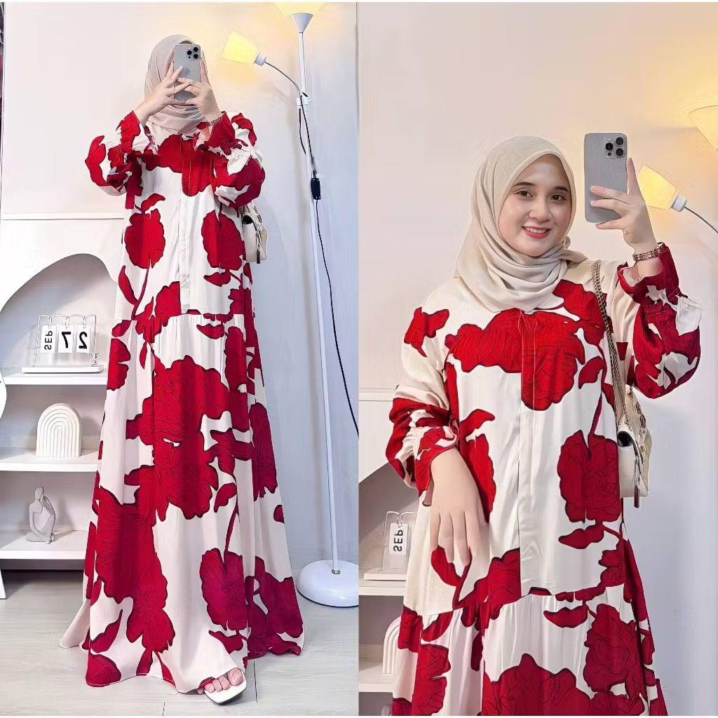 Naja.Fashion - Daisy Gamis Bunga Rayon Premium Busui Friendly Long Dress Motif Floral Korea Style Lengan Panjang untuk Tampilan Elegan dan Nyaman Naja.Fashion - Daisy Gamis Bunga Rayon Premium Busui Friendly Long Dress Motif Floral Korea Style Lengan Panjang untuk Tampilan Elegan dan Nyaman
