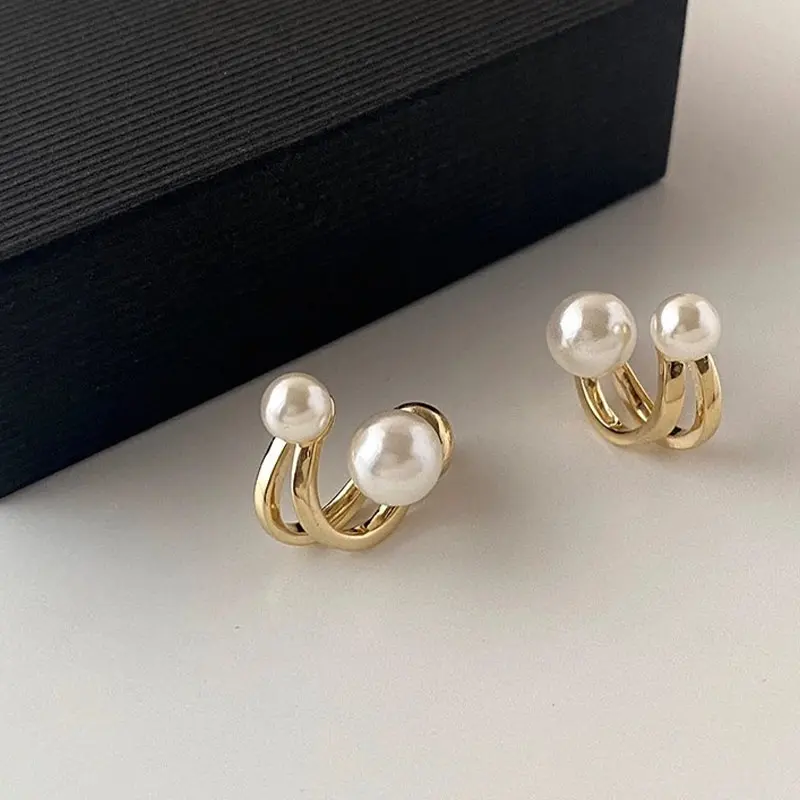 COD❤️Anting Mutiara Pearl Trendy Niche Design Temperament Light Luxury High-end Earrings-A.one 2