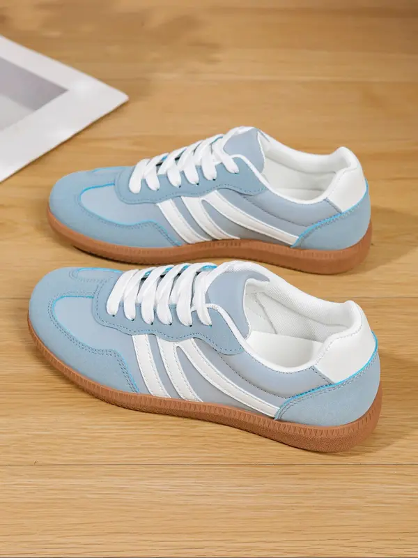 Women's Fashionable Lace Up Low Top Sneakers, Casual Comfortable Sports Shoes for Daily Wear, Non-slip Sneakers for Women & Girls, Trainer Shoes, Athletic Shoes 6
