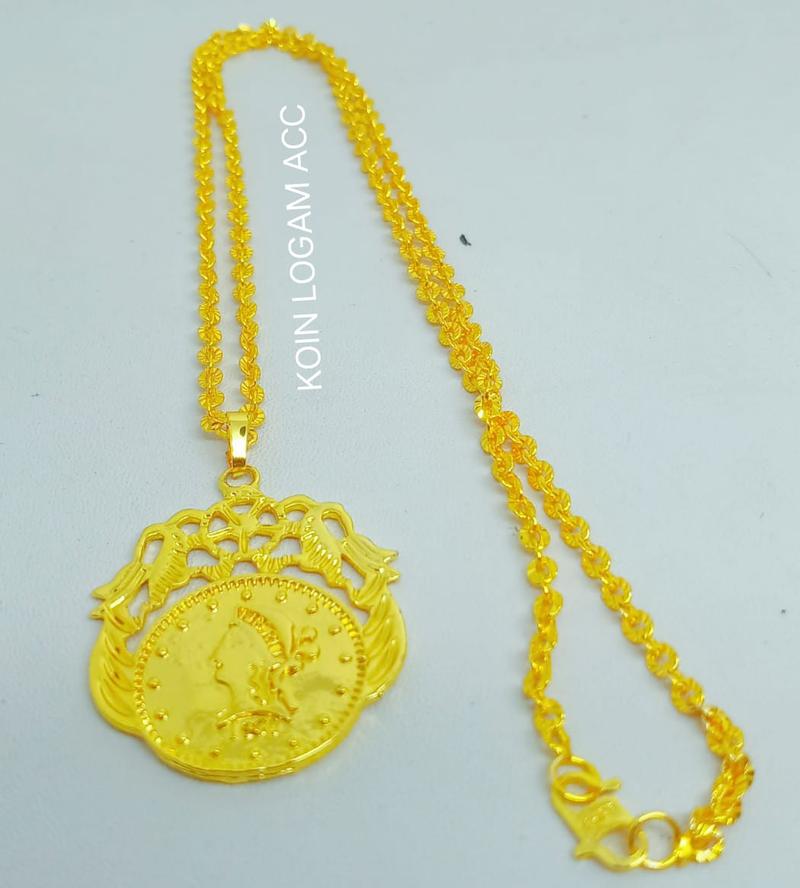 Product Introduction of Kalung Nuri Liontin Koin Terbuat dari bahan koin logam 1991-1992 Anti Karat 1