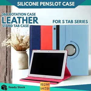 Leather 360 Rotate Case Kompatibel Untuk Sam sung Gala xy Tab A11 Plus/S6Lite/A9 Plus/A8 A7Lite Cover Protection