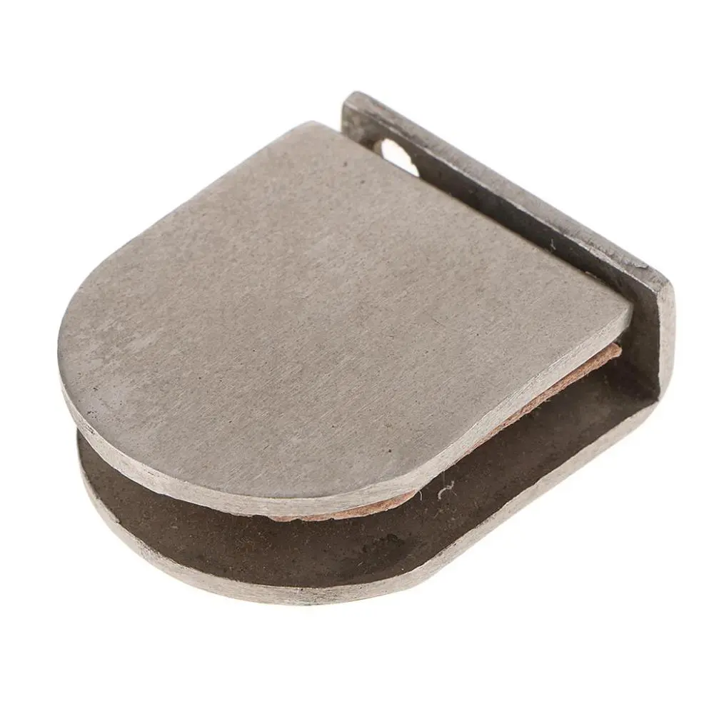 Glass Shelf clip and clamp Support Brace Bracket Semi-Circular Stainless Steel for Glasses ,Acrylic, Wood Shelves Screw Gasket