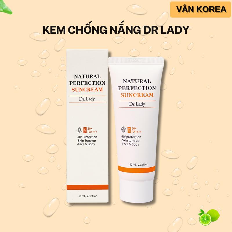 CA01. Kem Chống Nắng Nâng Tone Vật Lý Dr Lady Tuýp 60ml – Bảo Vệ Da Làm Sáng & Dưỡng Ẩm - Skincare Sun Cream Sunscreen kem chong nang han quoc