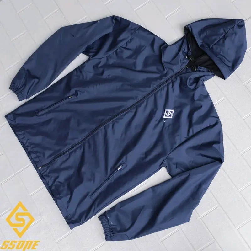 jaket sport pria waterproof/ jaket prasut bahan despo logo bordir komputer sport Futsal 2