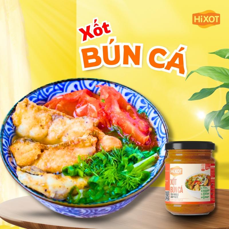 Xốt Bún Cá HiXOT Hũ 220Gram - Gia Vị Hoàn Chỉnh