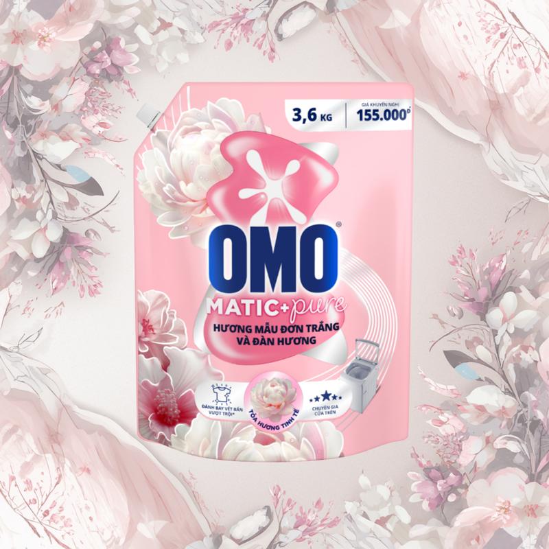 NƯỚC GIẶT OMO CỬA TRÊN MẪU ĐƠN TRẮNG TÚI LỚN 3.6KG GIÁ TIẾT KIỆM