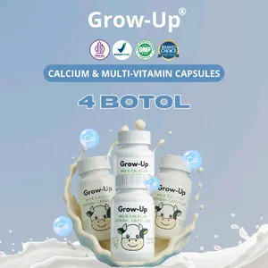 Grow Up 4 Botol Calcium - Suplemen kalsium Anak dan Dewasa l Dukung Pertumbuhan Tulang dan Gigi Secara Optimal - Original & BPOM