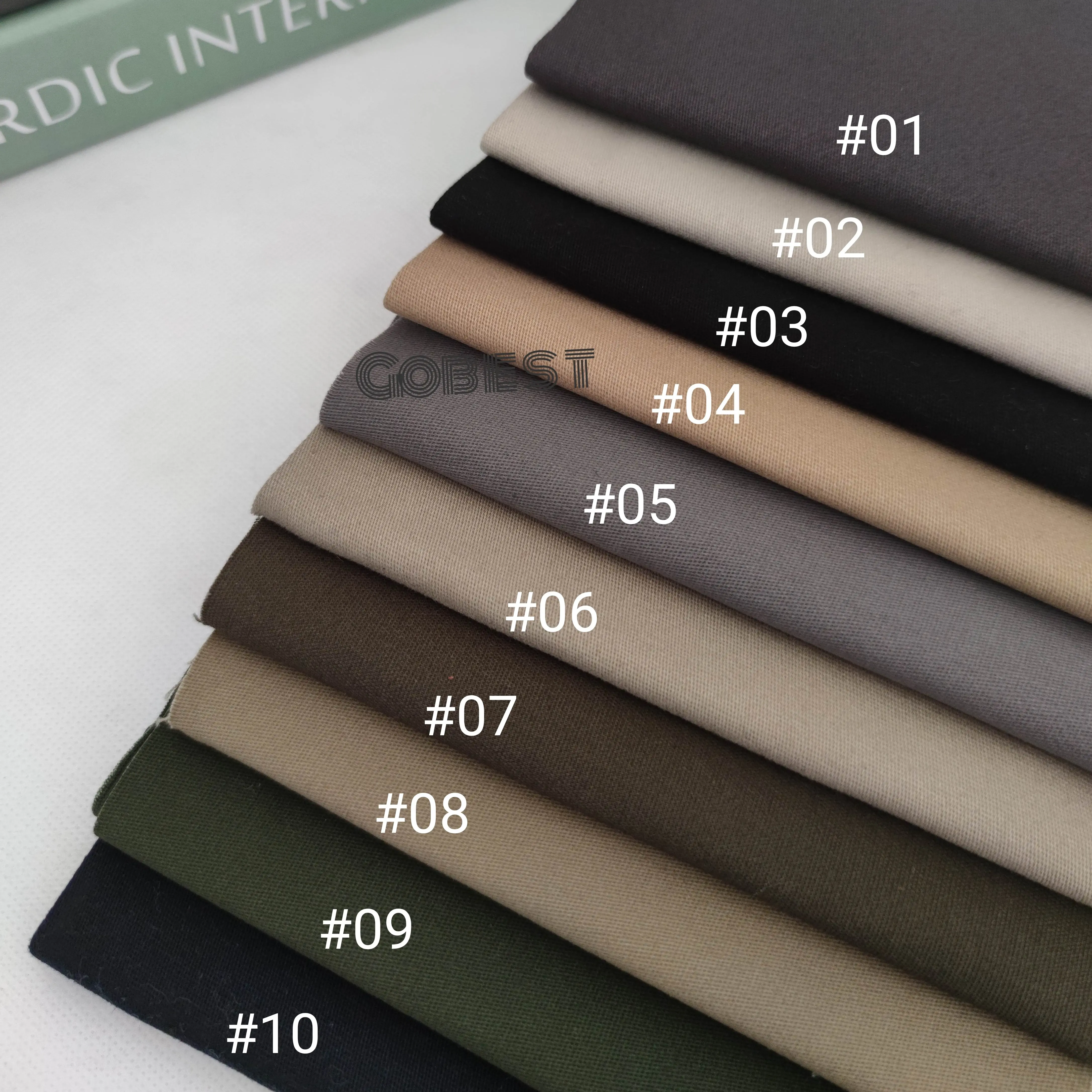 10 warna kain chino bahan celana katun twill 3%  stretch garment quality harga per0.5 meter