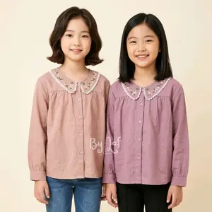 Blouse Atasan Cantik Anak Perempuan Kerah Daun Bahan Rayon Twill - Blouse Daisha by Laf