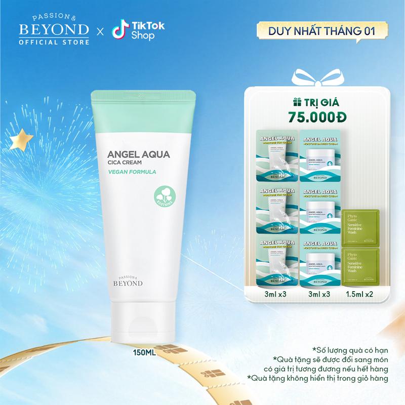   Beyond Official  Kem dưỡng Phục hồi & Tiêu Nhiệt Beyond Angel Aqua Cica Cream 150ml 