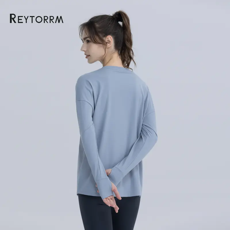 Reytorrm Baju Atau Atasan Olahraga Wanita Lengan Panjang Kaos Long Sleeve T-Shirt Yoga oversize Sport. (CX009) 1